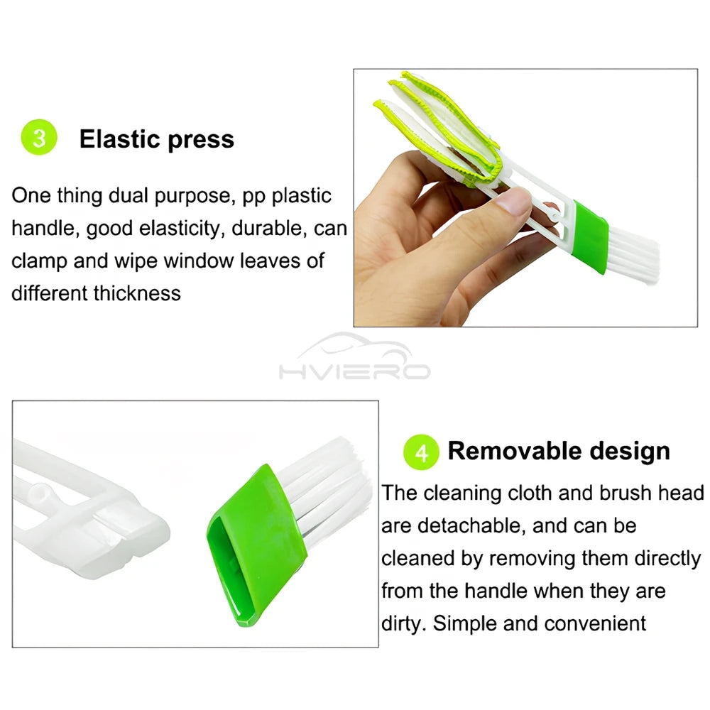 1Pcs Car Air Conditioner Vent Slit Cleaning Brushs grooves Dusting Blinds Keyboard Cleaning Dust Removal Tools Dual head brush