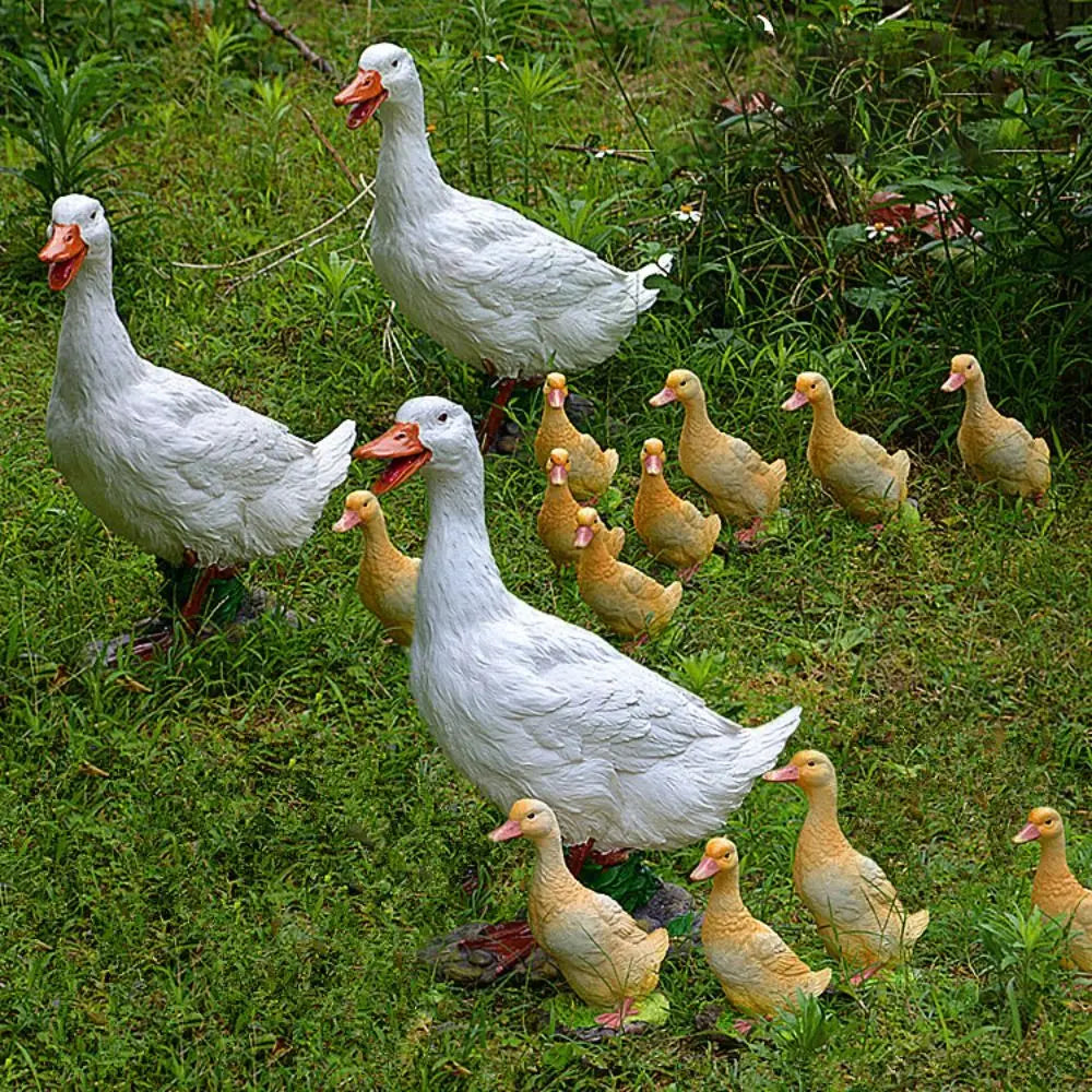 Creative 1 pcs Simulation Duck Duck Statue Large For Outdoor Garden Decor Duck Model Resin Crafts Park Landscape