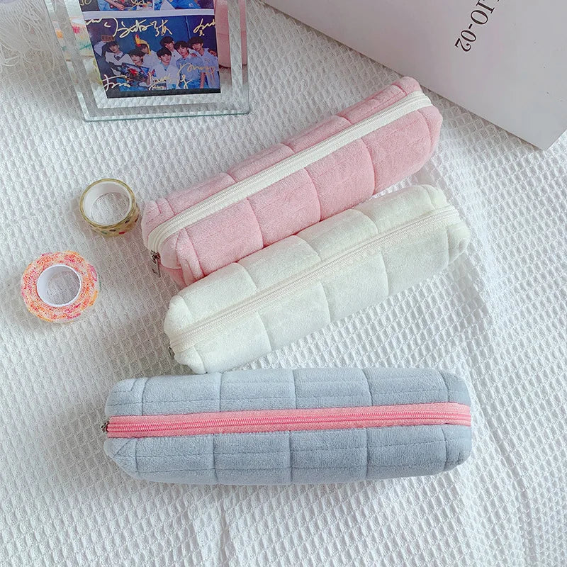 Kawaii Plush Pillow Pencil Case – Cute Stationery Bag