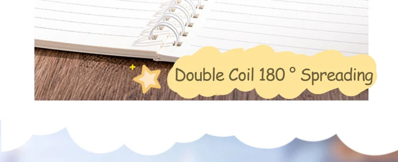 A5 Oil Painting Cover Coil Lined Notebook Set 1/2 Random Cute Books Kawaii Korean Stationery School Supplies for Students