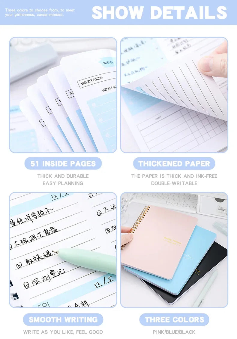 2024 Weekly Planner Agenda Notepad A5 Notebook 52 Weekly Planner Schedule Stationery School Office Supplies Stationery