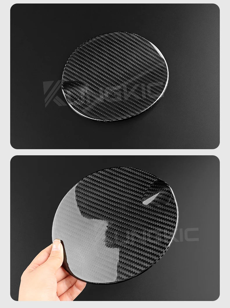 Real Hard Carbon Fiber Sticker For Abarth 595 595C 695 2012-2014 2015 2016 2017 2019 2019 2020 2021 2023 Car Fuel Tank Cap Cover