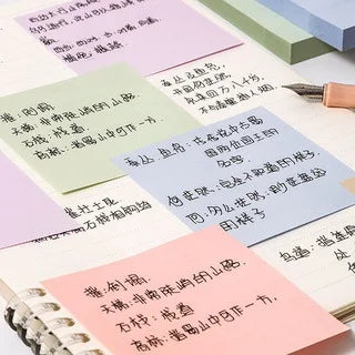 Morandi Sticky Notes Pastel Colored Memo Pads Index Tabs for Students School Office Stationery Removable Adhesive Notes