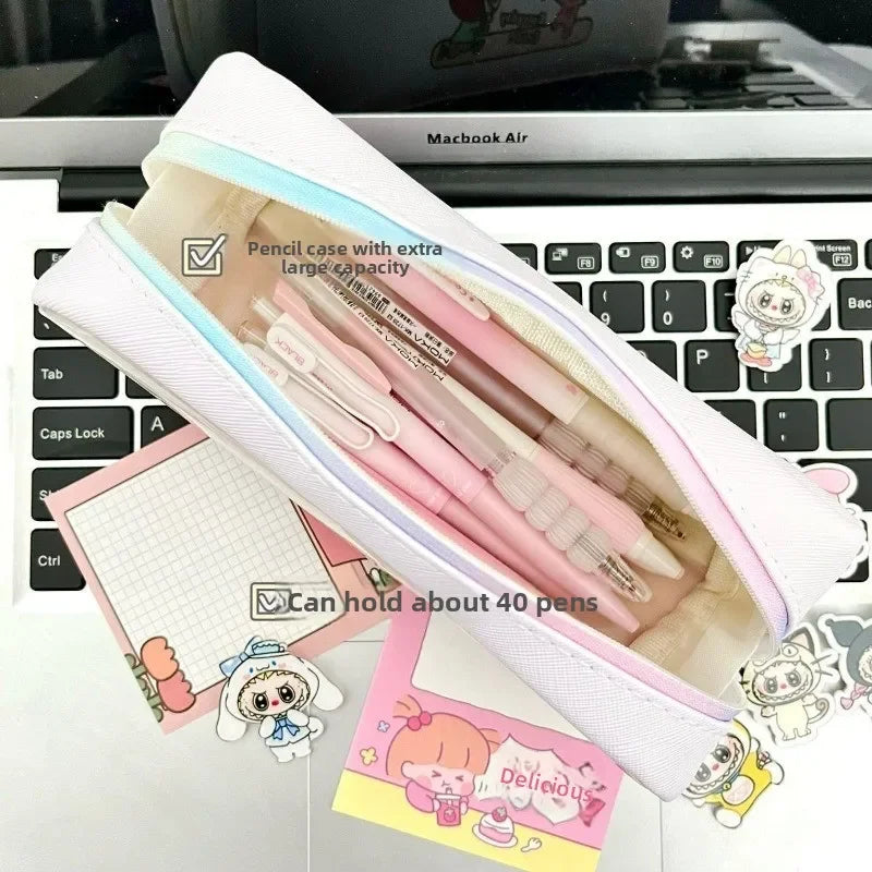 Hot-Selling Transparent Cartoon Pencil Case – Large Capacity Stationery Organizer