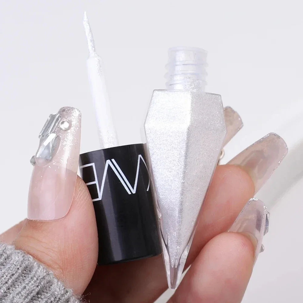 Diamond Shiny Eye Liners Eyeshadow Waterproof Silver Rose Gold Color Glitter Sequins Eyeliner Eye Shadow Makeup Beauty Cosmetics