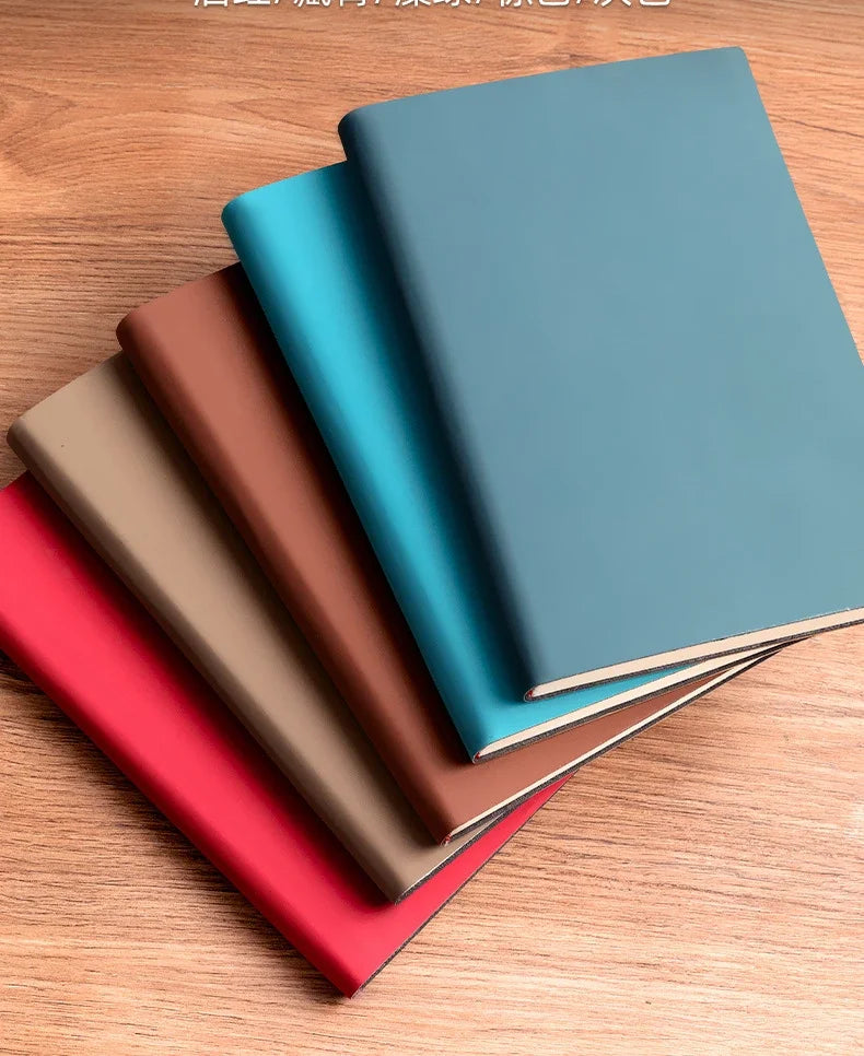 A5 Soft Leather Notebook with 120 Inner Pages, Waterproof Cover and Comfortable Touch