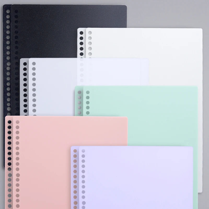 Multi-Hole Transparent Binder Covers – A4 Loose-Leaf PP Matte & Film Discbound Options for School, Office & Creative Journaling
