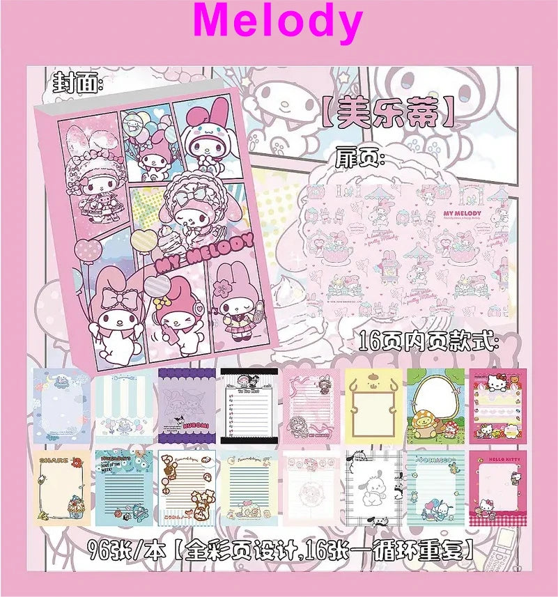 Hello Kitty x Hangyodon A5 Notebook – Full-Color Cartoon Journal with Hard Cover & Kawaii Vibes