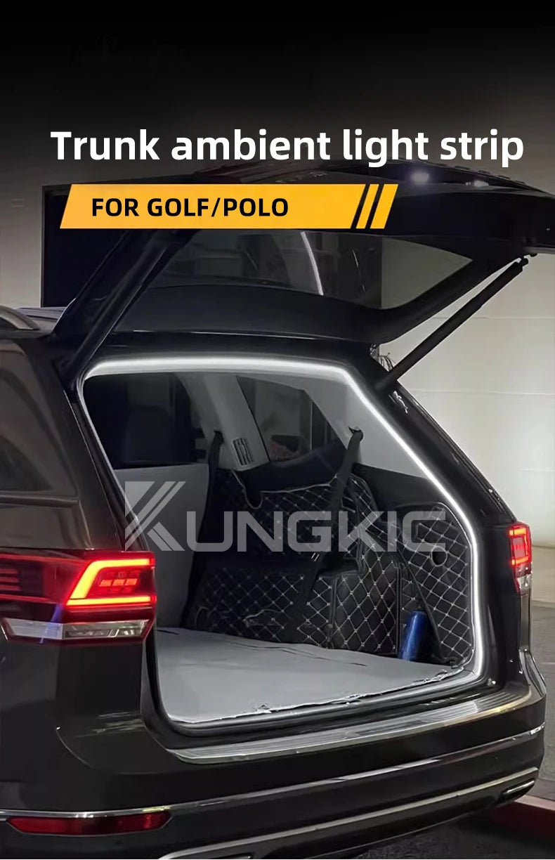 Rear Trunk Light For Volkswagen VW Golf 7 Mk7 Golf MK6 Golf MK8 Polo MK5 MK6 Bright LED Silicone Light Yellow White Accessories