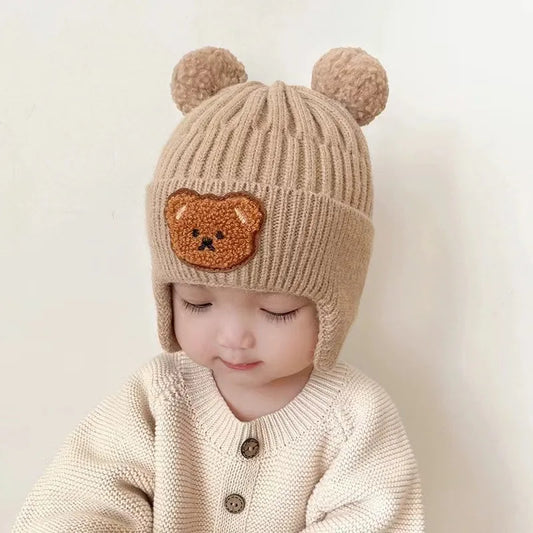 Cozy Bear Knit Hat – Warm & Cute Winter Style for Babies!