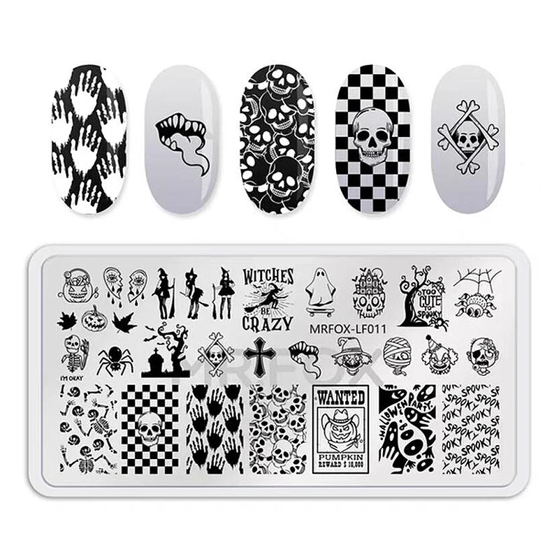 Pro Stainless Steel Nail Image Plate – Rectangle Template for Crisp Designs