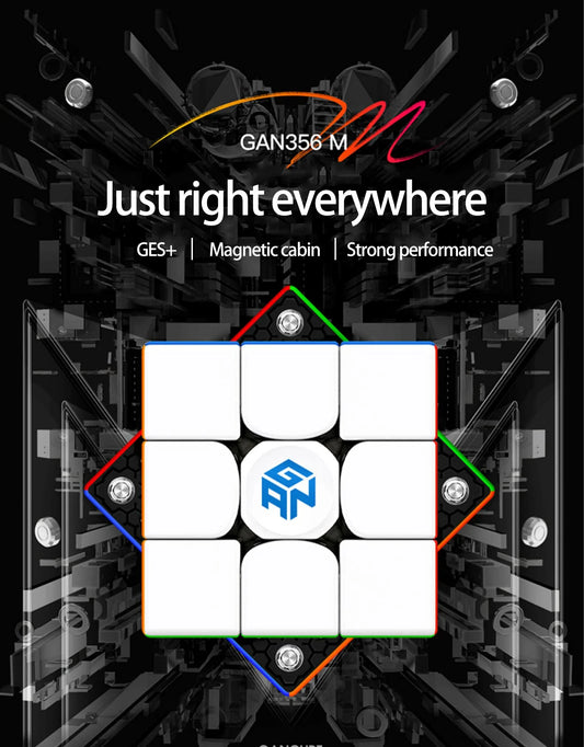 GAN 356 M 3x3x3 Magnetic Magic Speed Cube Stickerless Gan 356M Professional Fidget Toys GAN 356 M Lite Cubo Magico Puzzle