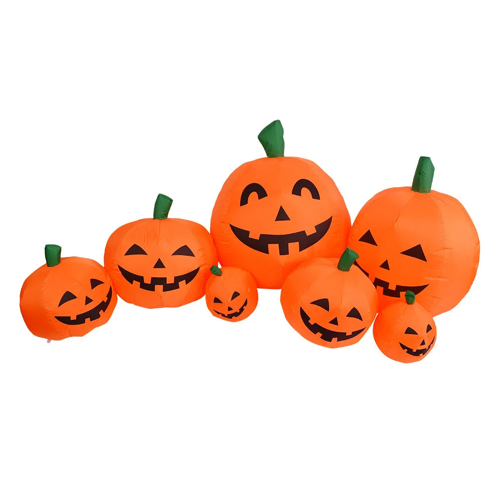 Halloween Giant Conjoined Pumpkin Ghost Outdoor Horror Decoration Inflatable Air Model Festival Party Decoration Supplies