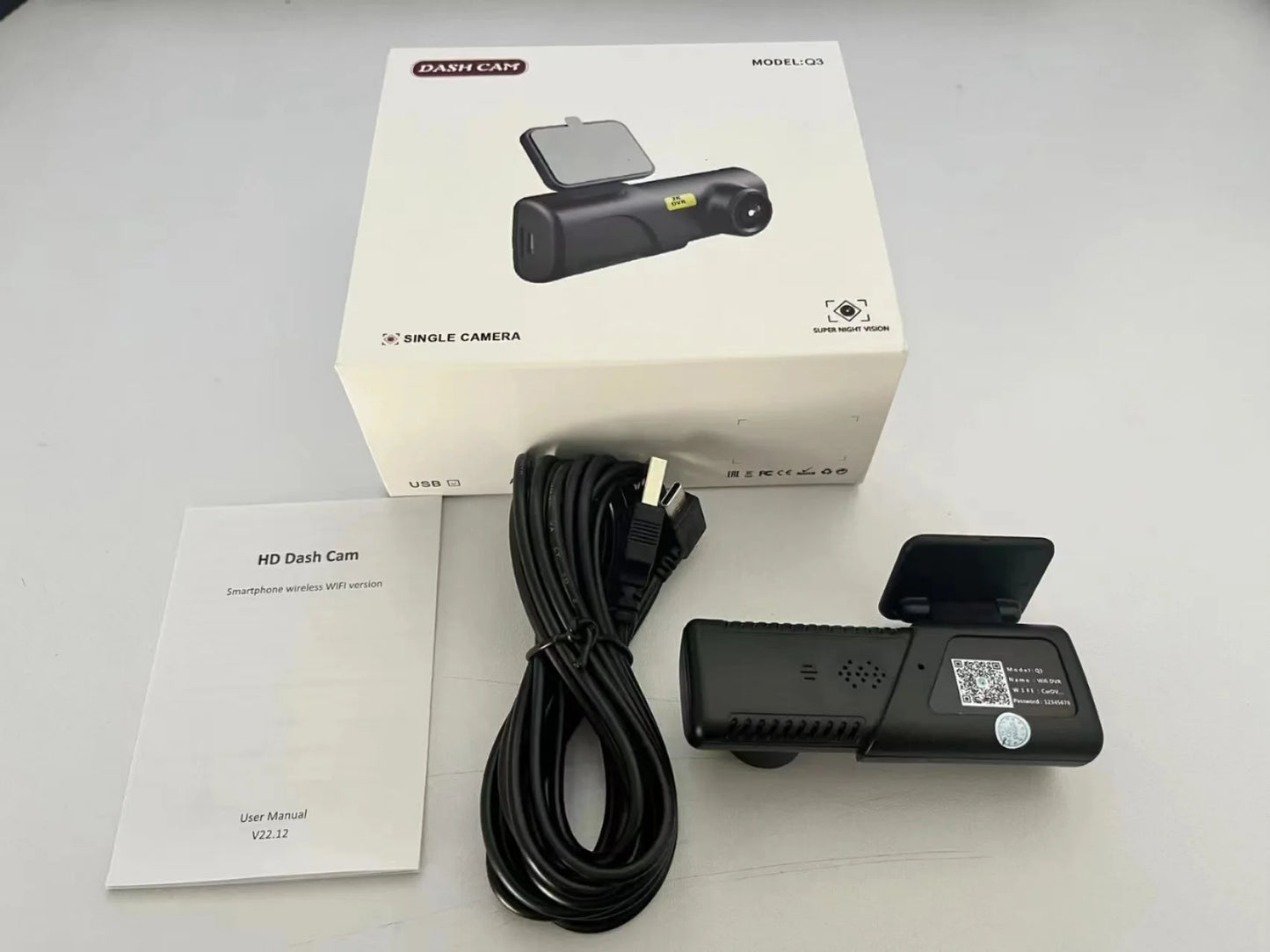 Dash Cam Smart Car Recorder HD 1080P ACC USB Panoramic WIFI Vehicle Driving Recorder 24H Monitoring Dashcam Parking Monitor