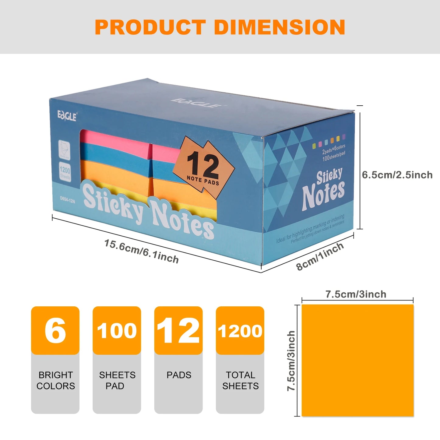 Eagle Sticky Notes – Fun Memo Pads for School, Office & Back-to-School Stationery Essentials