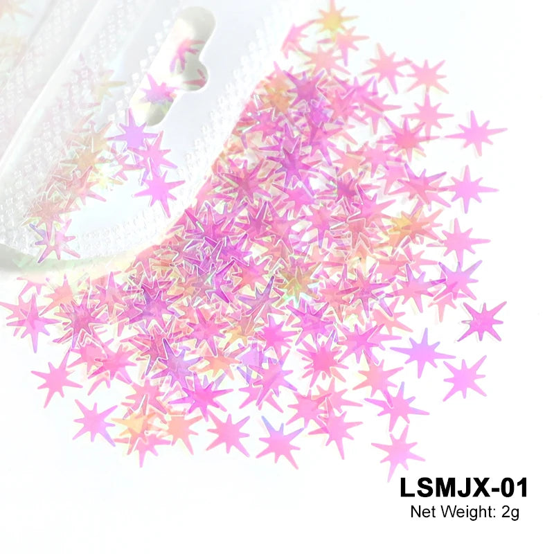 Starstruck Sparkle – Holographic Silver Nail Sequins for Viral DIY Looks