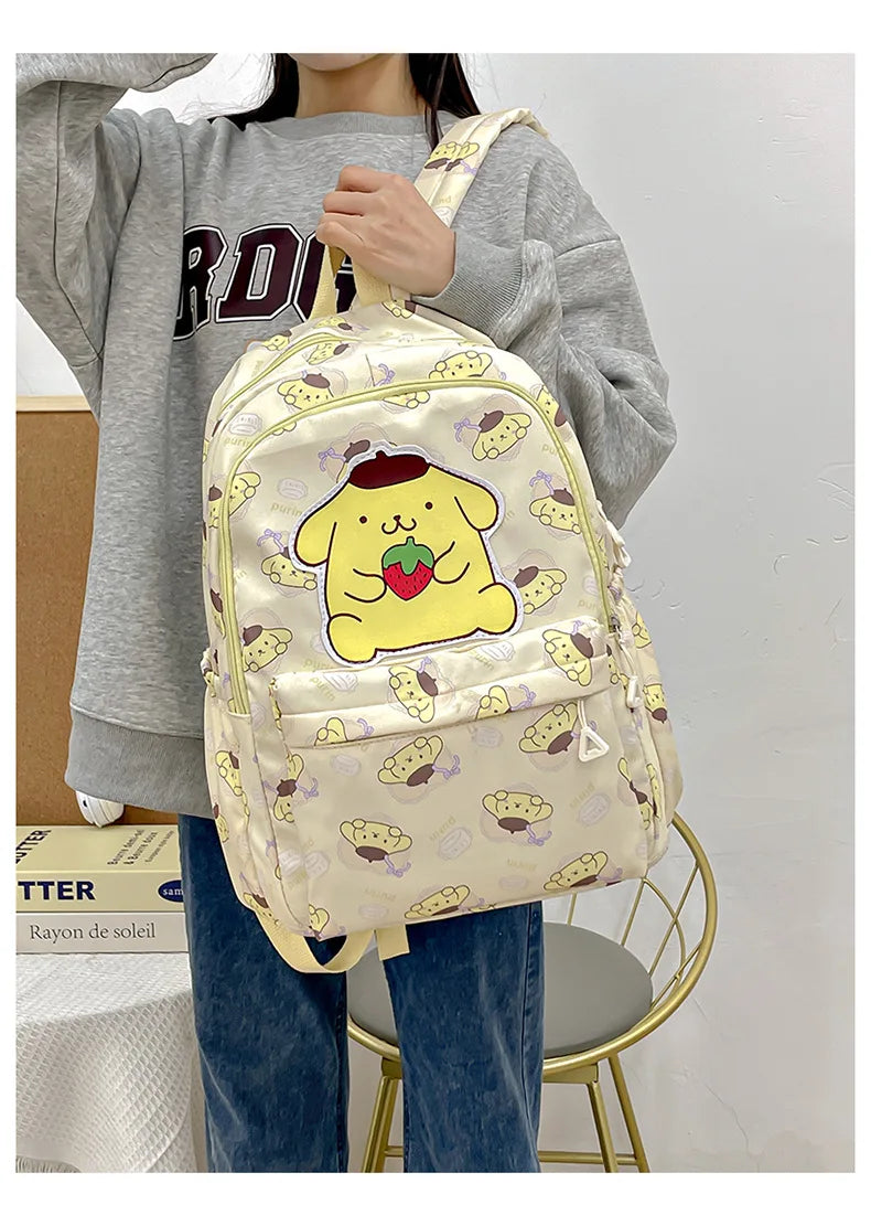Cinnamoroll PlushTech Backpack – Kawaii Sanrio Schoolbag with Laptop Compartment for Kids & Teens!