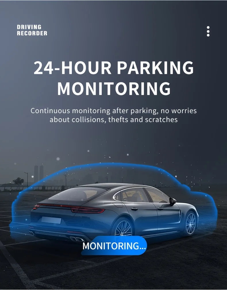 VAVUPO Car DVR Video Recorder 4 Channel Vehicle Camera 1080P  Driving Dash Cam Night Vision Loop Recording 24H Parking Monitor