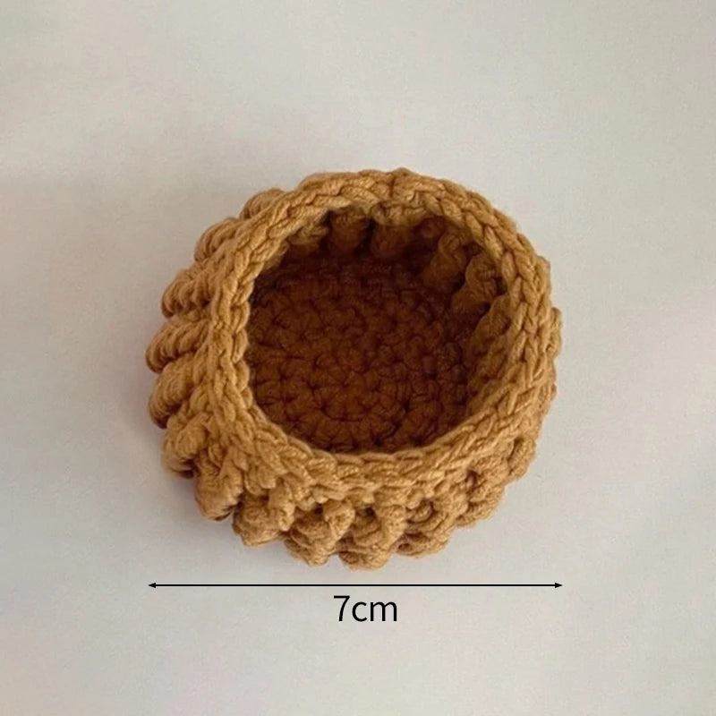 Crochet Flower Coaster Hand Knitted Coaster Rose Placemat Table Ornament Cup Pad Crochet Flower Cupmat Creative Coaster Gifts