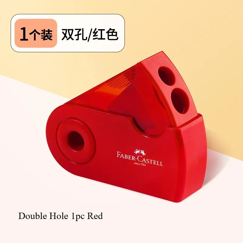 Faber-Castell Double-Hole Sharpener with Eraser – Cute Ladybug, Fish & Eagle Designs for Back-to-School Stationery Fans