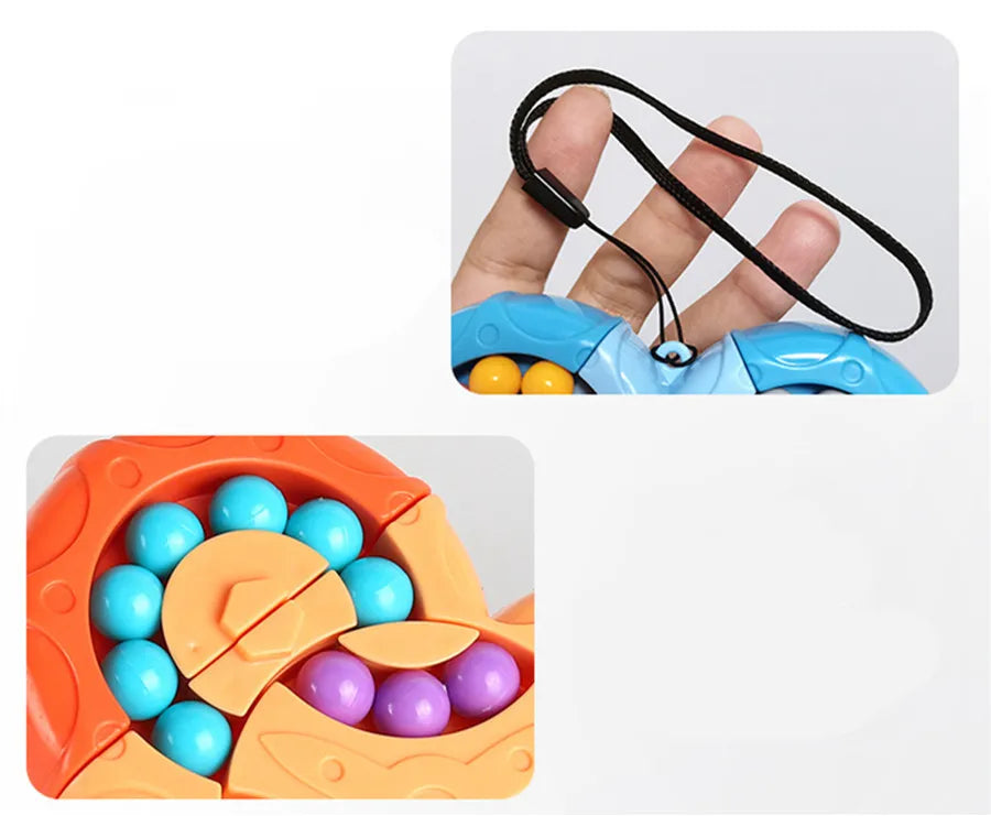 Magic Bean Cube Finger Gyro Rotating Antistress Relieve Anxiety Develop Intelligence Decompression Fidget Toy Adults Kids Gift