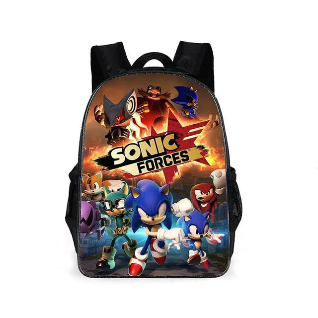 Sonic Speedster School Backpack – Anime Cartoon Schoolbag for Boys & Girls in Primary & Middle School