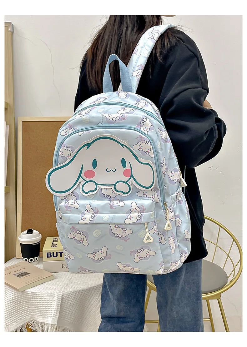 Cinnamoroll PlushTech Backpack – Kawaii Sanrio Schoolbag with Laptop Compartment for Kids & Teens!