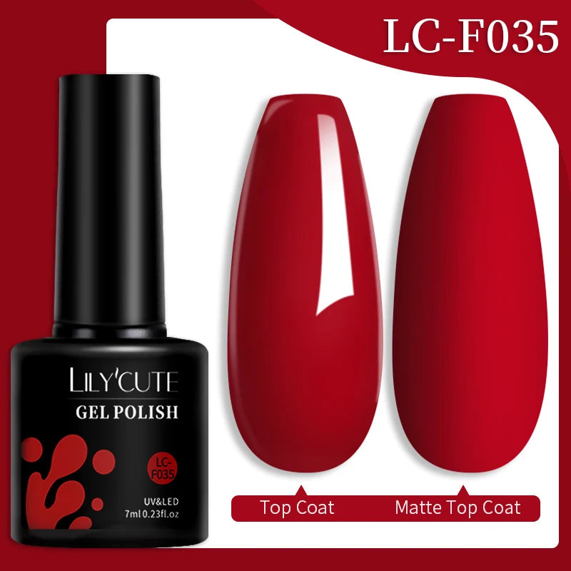 LILYCUTE Color Explosion – 184 Shades of Long-Lasting Gel Polish with Red Glitter Magic