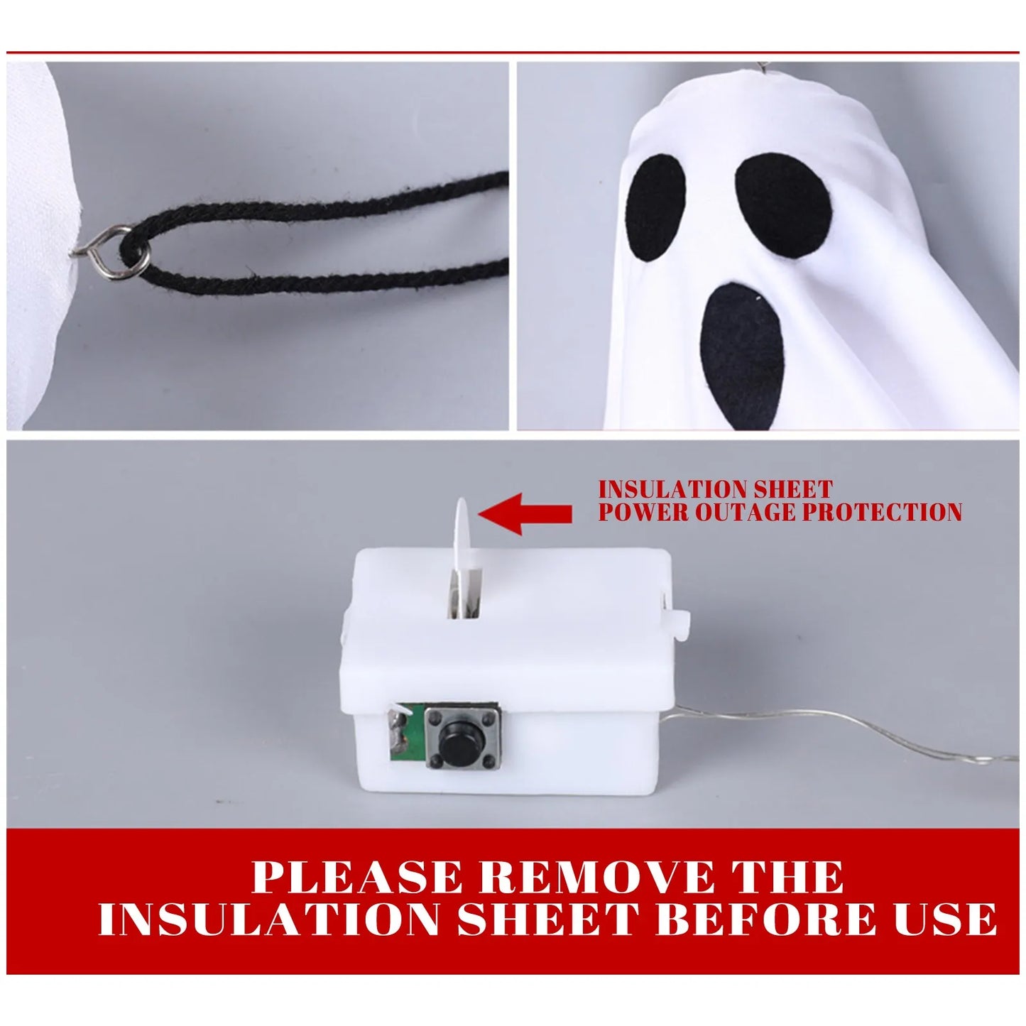 Halloween Terror Led Ghost Pendant Decor Props Home Courtyard Garden Store Haunted House Decorative Pendant