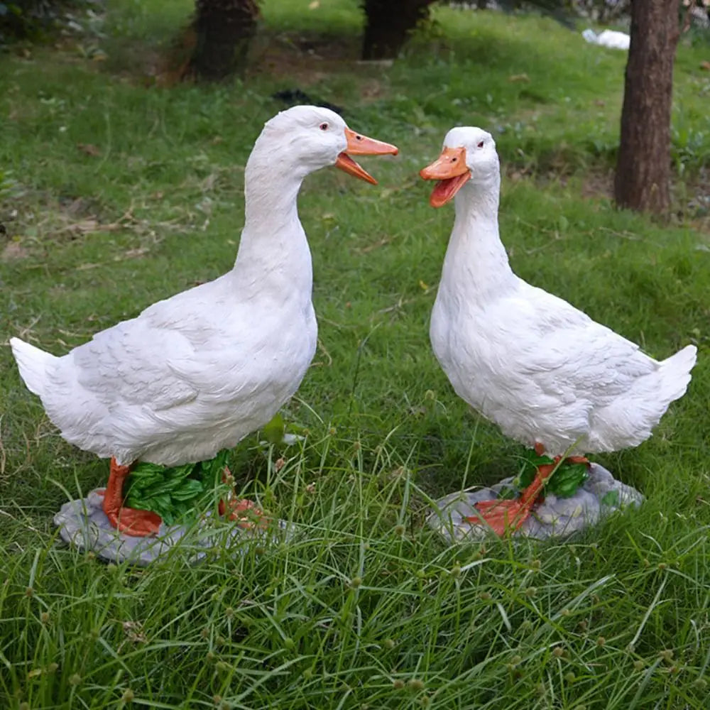 Creative 1 pcs Simulation Duck Duck Statue Large For Outdoor Garden Decor Duck Model Resin Crafts Park Landscape
