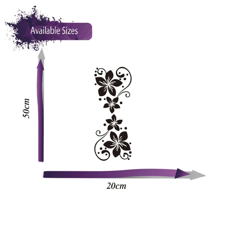 Car windshields, bumper covers, decorative floral stickers with dots