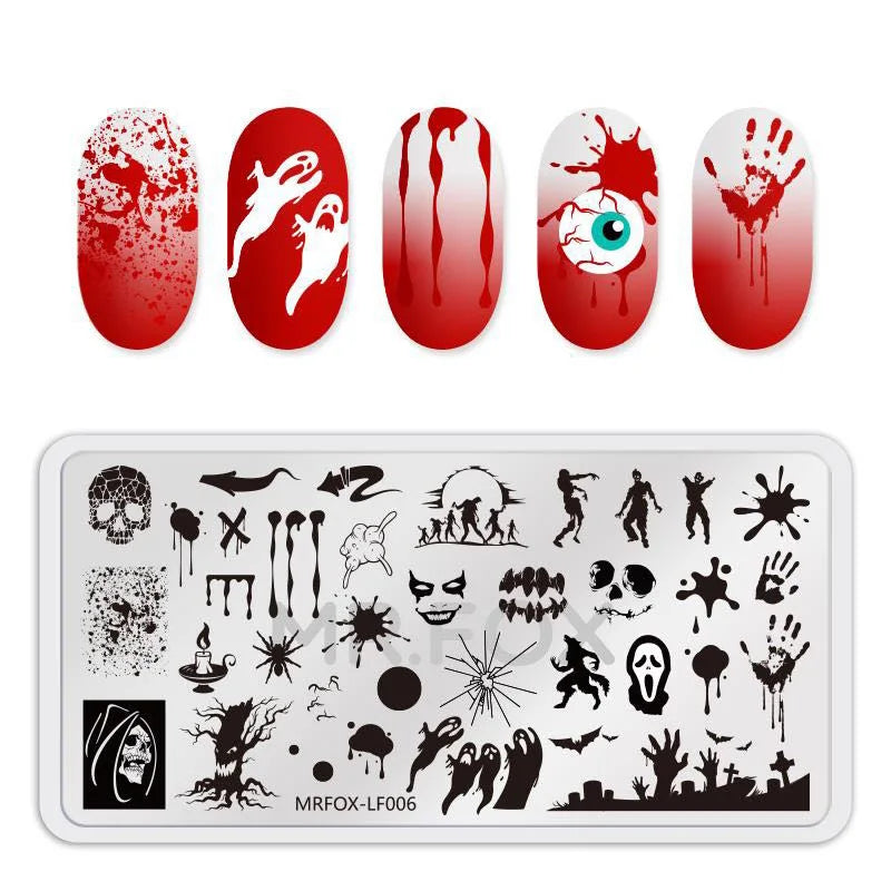 Pro Stainless Steel Nail Image Plate – Rectangle Template for Crisp Designs