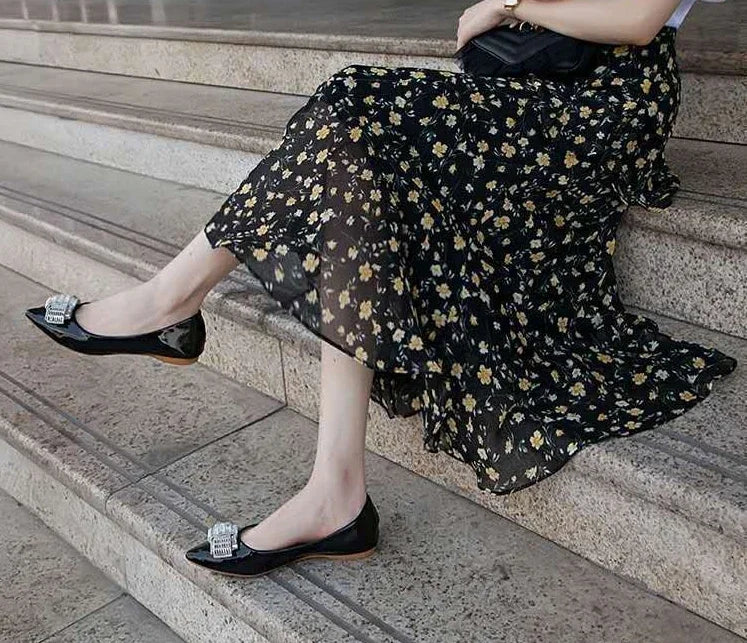 Midi Women's Skirt Chiffon New In Female Skirts Streetwear Harajuku Modest Summer 2024 Clothing Sales Chic and Elegant Aesthetic