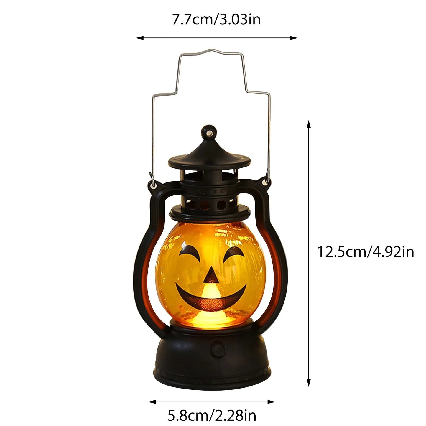Halloween LED Pumpkin Lamp Plastic Luminous Creative  Atmosphere Light Portable Handheld Indoor Outdoor Party Decoration