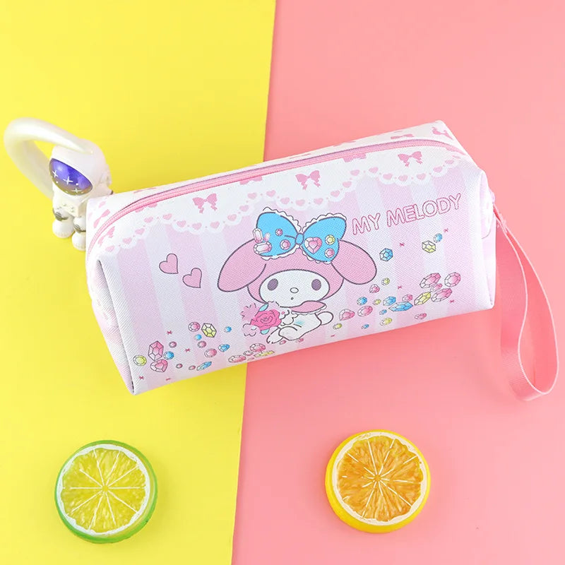 Sanrio Cinnamoroll, Kuromi & My Melody Pencil Case – PU Waterproof Stationery Bag