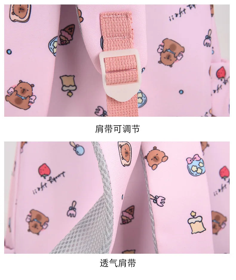 Capybara Cutie Backpack Set – Snuggle-Ready Style for Happy School Days!