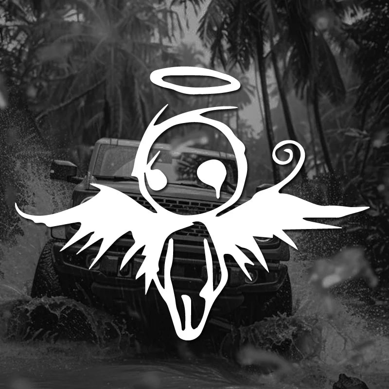 Gothic Fallen Angel of Death Stickers，cute&funny with High quality for cars trucks motorcycles &laptops!