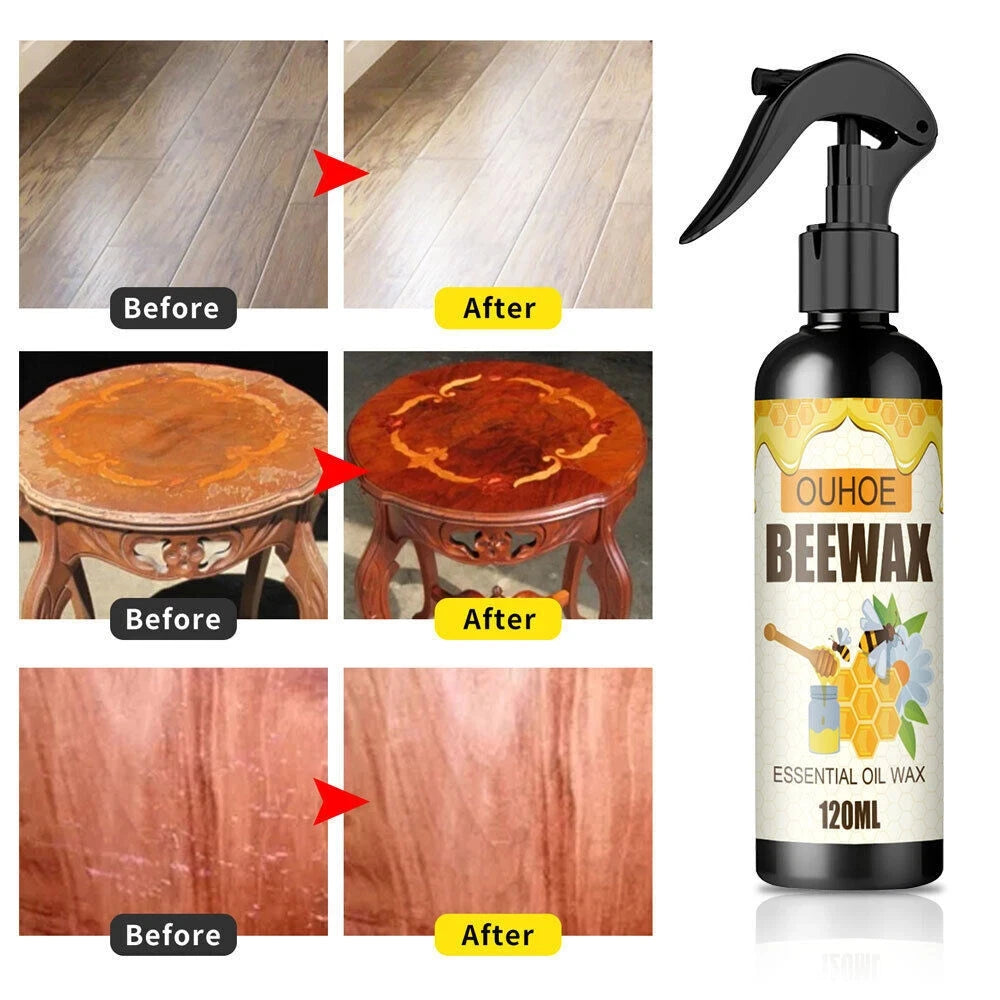 Portable Natural Micro-Molecularized Beeswax Spray Repair Polishing Suitable For Floor Furniture Waterproof Brightening Wax