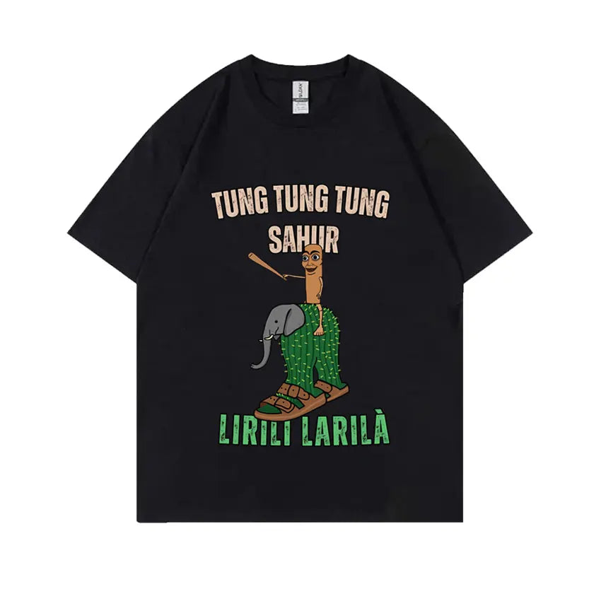 Italian Brainrot Funny Meme T-shirt Tralalero Tralala Tung Tung Tung Sahur Brr Brr Patapim Bombardiro Crocodilo Graphic T Shirts