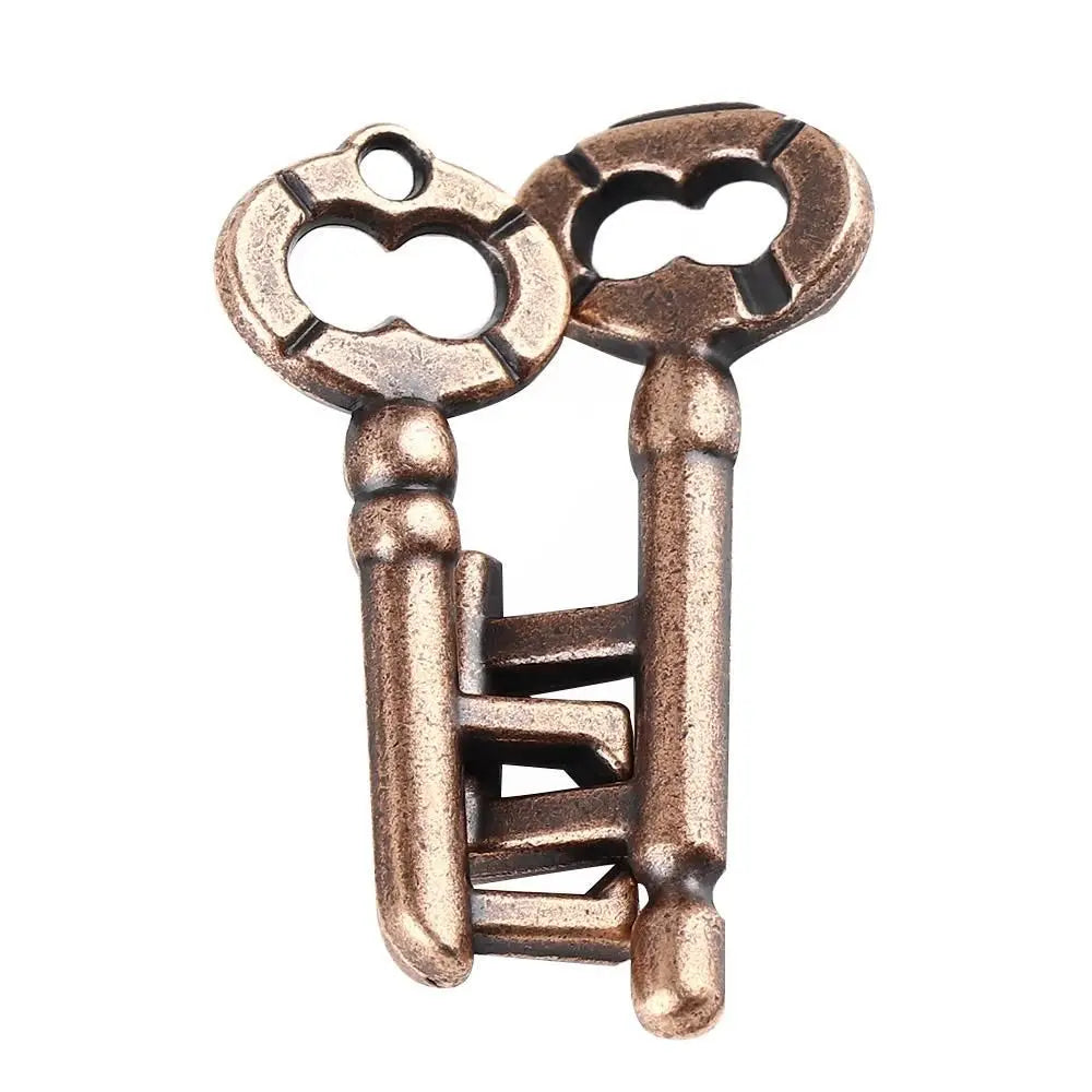 Classic Intelligent Lock Toy Brain Tester Development Alloy Key Ring Puzzle Game Children's Kid IQ Thinking Test Key Puzzle Toys