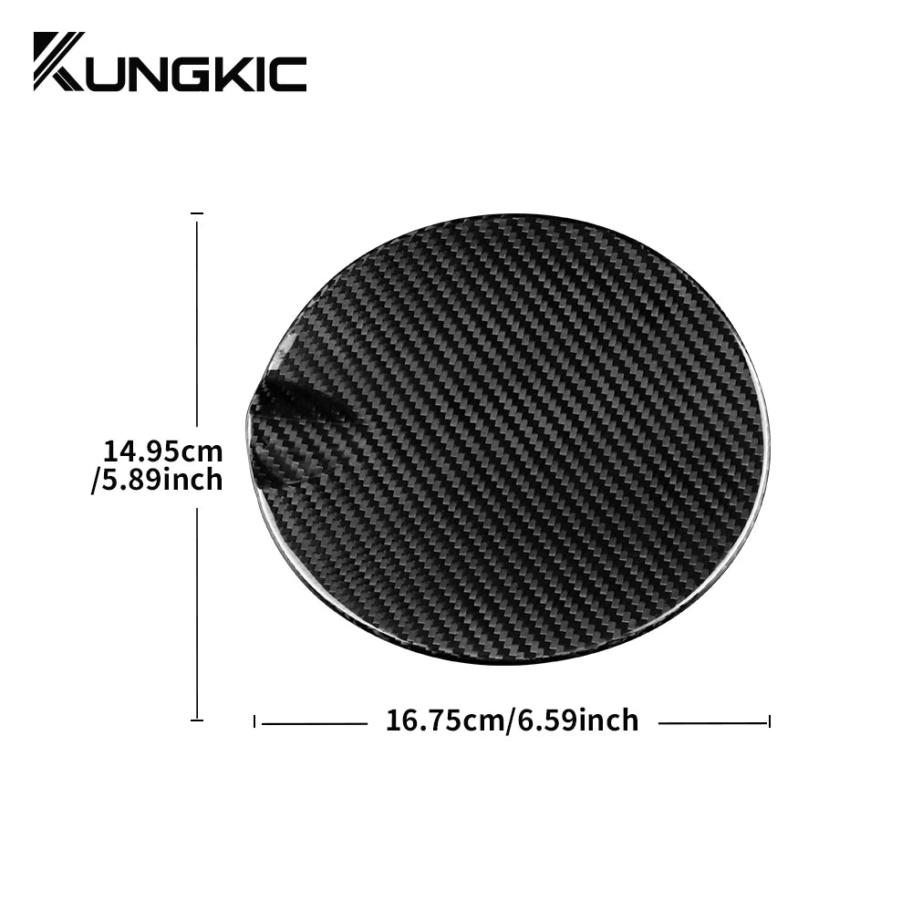 Real Hard Carbon Fiber Sticker For Abarth 595 595C 695 2012-2014 2015 2016 2017 2019 2019 2020 2021 2023 Car Fuel Tank Cap Cover