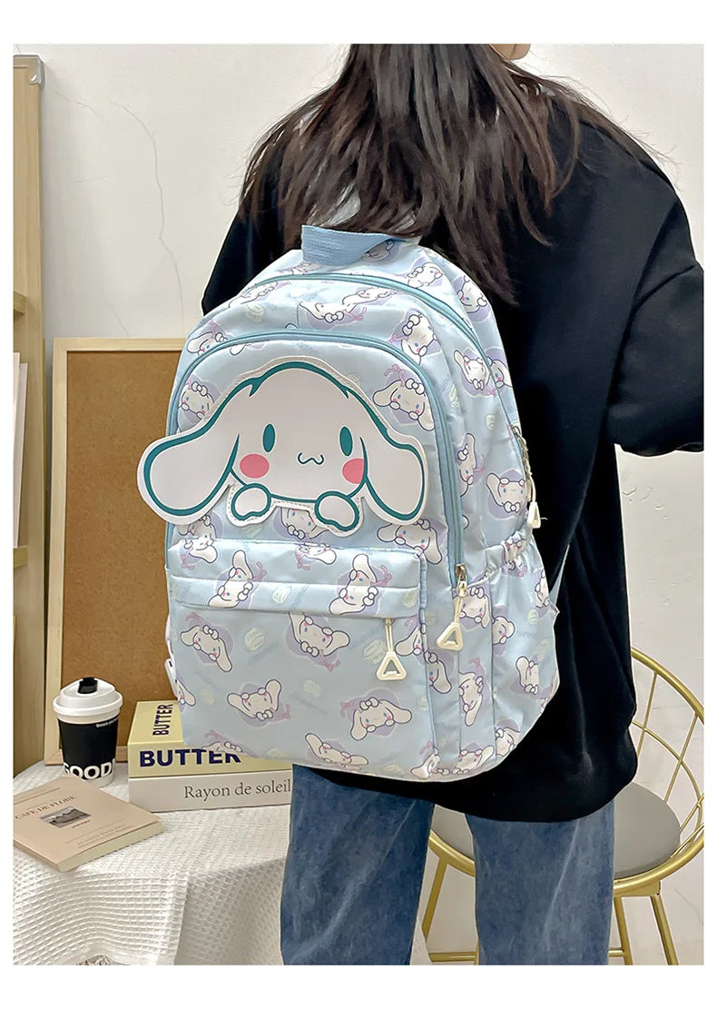 Cinnamoroll PlushTech Backpack – Kawaii Sanrio Schoolbag with Laptop Compartment for Kids & Teens!