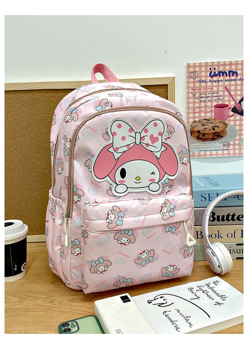 Cinnamoroll PlushTech Backpack – Kawaii Sanrio Schoolbag with Laptop Compartment for Kids & Teens!