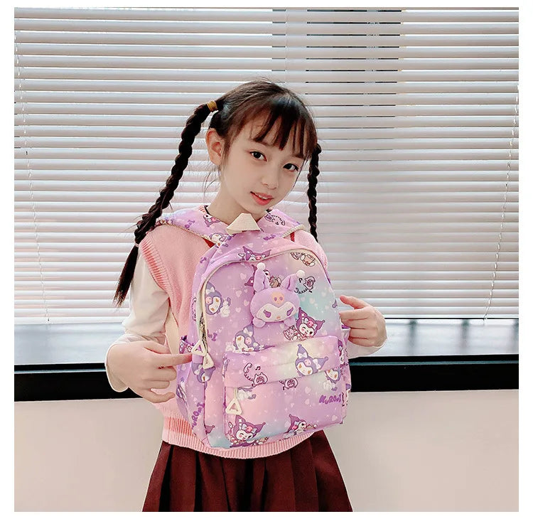 Sanrio Star Squad Backpack – Hello Kitty, Kuromi & Cinnamoroll Cutie Carry for Kids & College!