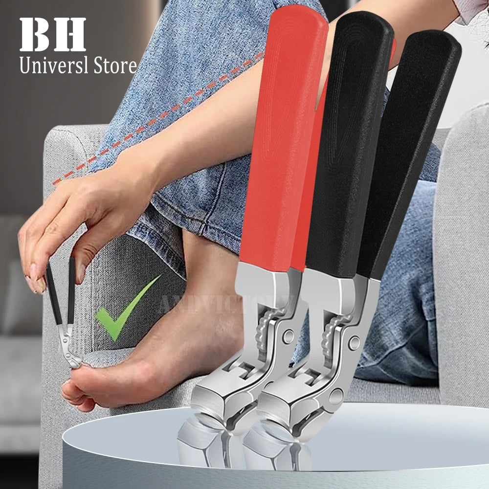 Heavy-Duty Nail Cutter – 1PCS Angled Clipper with Safety Lock & Catcher for Tough Nails
