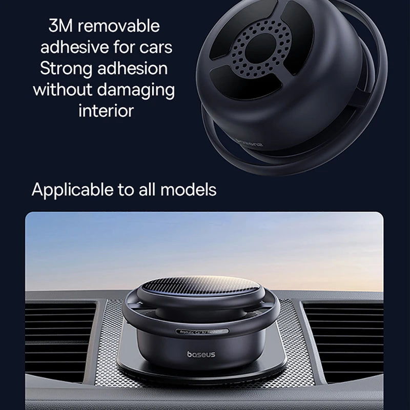 Baseus Solar Car Air Freshener Auto Flavoring Ornament Perfume Decor Interior Car Accessories Rotating Aromatherapy Oil Diffuser