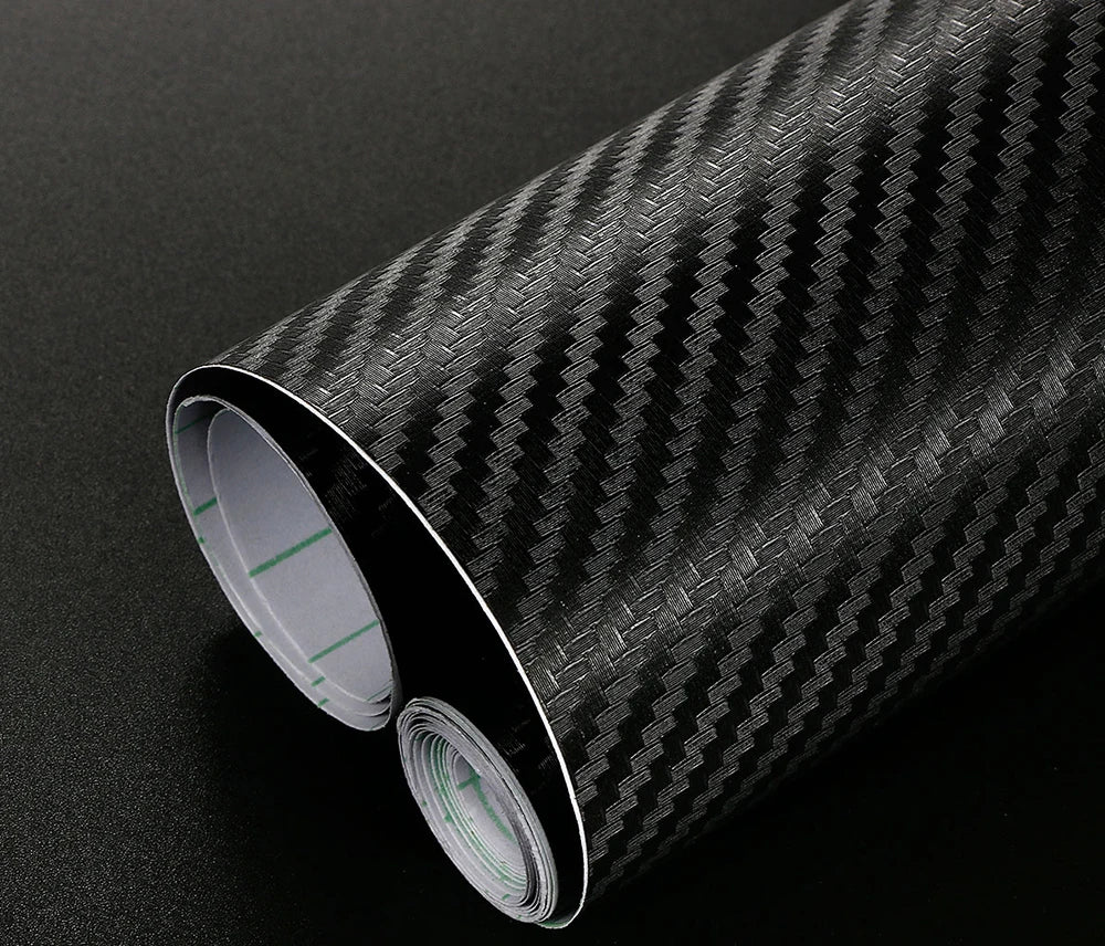 30*127cm Car Stickers and Decals 3D Carbon Fiber Vinyl Wrap Sheet Roll Protective Custom Film Auto Styling Exterior Accessories