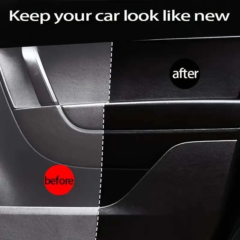 Ultimate Car Care Kit: Crystal Plating Polish, Black Dashboard Wax, Tire Shine & Faux Leather Seat Conditioner