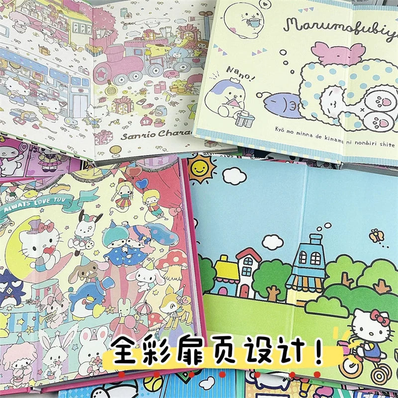 Hello Kitty x Hangyodon A5 Notebook – Full-Color Cartoon Journal with Hard Cover & Kawaii Vibes