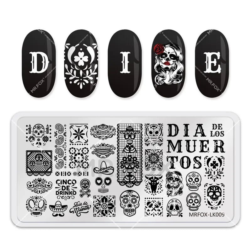 Pro Stainless Steel Nail Image Plate – Rectangle Template for Crisp Designs